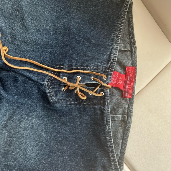 Hot kiss, vintage flared lace up jeans - Picture 2 of 4